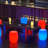 18.5" Home Patio Pool Barrel Shaped LED Bar Stool 16 Color Changing LED with Remote Control Rechargeable