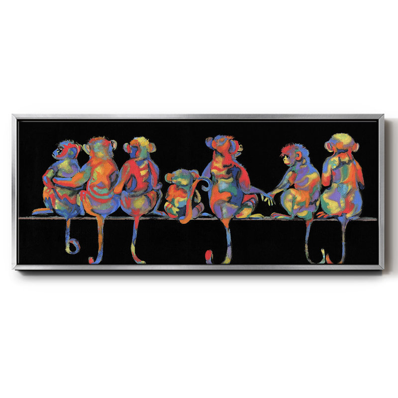 Fun Monkeys - toile encadrée
