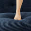Canapé modulaire moderne en forme de L, tissu velours côtelé, siège 4 places, repose-pieds mobile et capitonné, sans assemblage requis, base antidérapante, bleu-1535492626