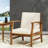 Wood Outdoor Chair With Classic Slat Panelling, 400 Lb Capacity Patio Stylish Panels, 33.19 Height Opt-1954510734