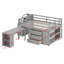 Lit mezzanine avec bureau d'écriture rétractable et tiroirs-516912052