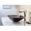 ANZZI Vonu 16.1'' Rich Timber Tempered Glass Square Bathroom Sink