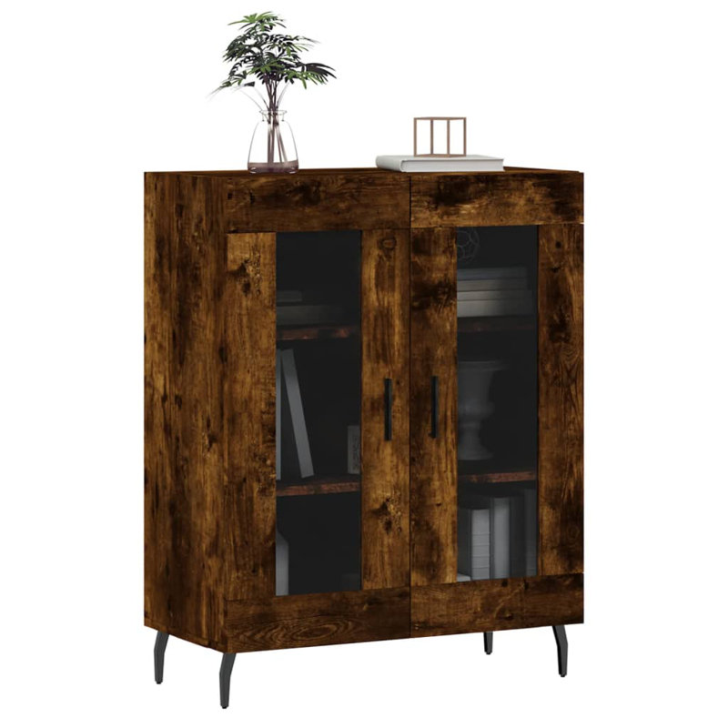 Malesia Display Cabinet, Smoked Oak