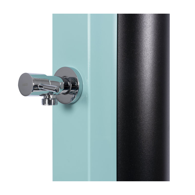 Alegandro Stainless Steel Free Standing Outdoor Shower and Footwash Spout