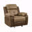 Plush Comfort Chair Brown Microfiber Upholstered Solid Wood Frame Living Room Furniture 1Pc Glider Reclining Chair Plush Arms Tufted Details