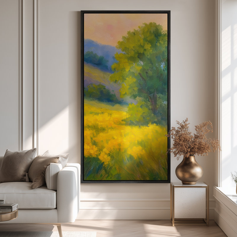 Large Framed Canvas Wall Art 60"x30", 60" H x 30" W, Black