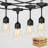 48FT LED Outdoor String Lights Patio Lights with 15 Shatterproof S14 Bulbs,Connectable Dimmable Waterproof LED String Lights for Party,Garden,Birthday,Wedding,Backyard,Porch,Deck,Balcony,Christmas,Halloween, 2700K Warm White