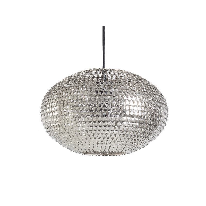 1 - Light Black Sphere Pendant, Nickle