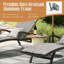 Ensemble de chaises longues Chambray en aluminium pour patio avec tissu Phifertex