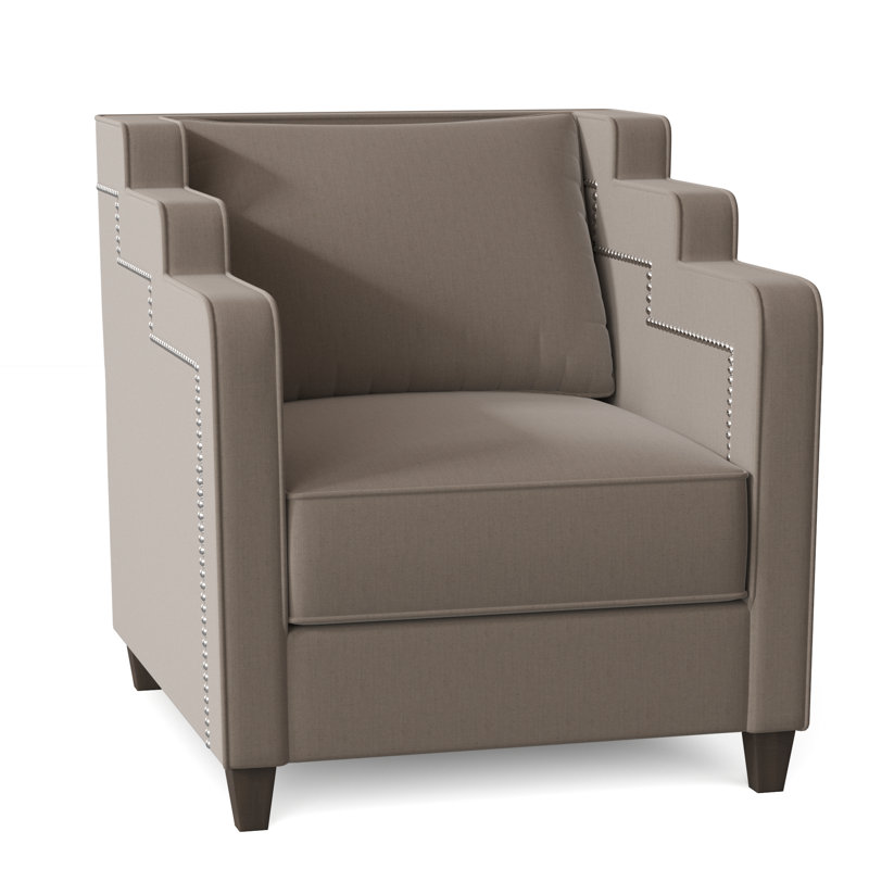 Abbey Armchair, Brown Mahogany, Encore Moon Dust