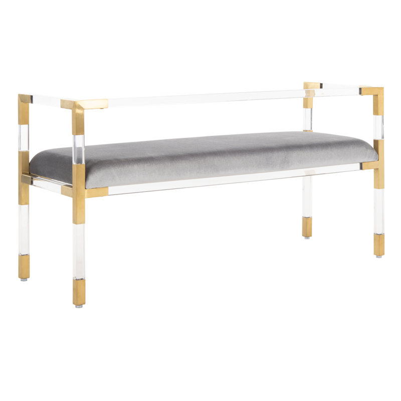 Upholstered Bench, Grey