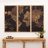 World Map 3 Piece Graphic Art Set