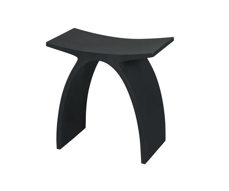 DAX Acrilyc Shower Stool, Matte Black