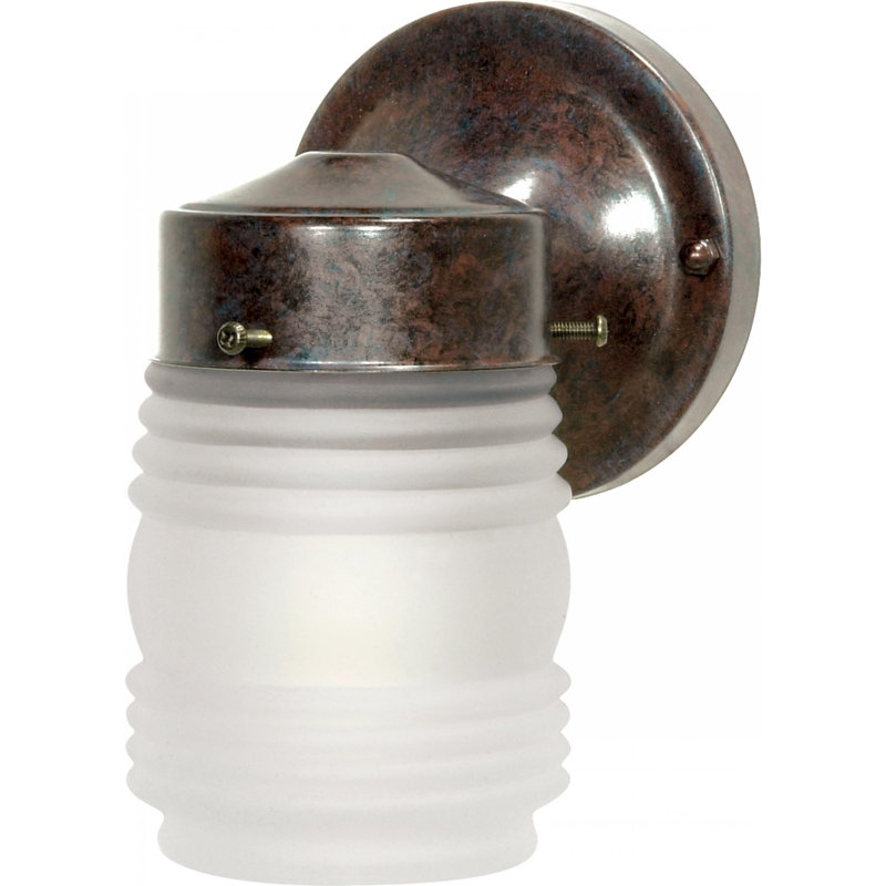 Hartnell Wall Light, Old Bronze, Frosted