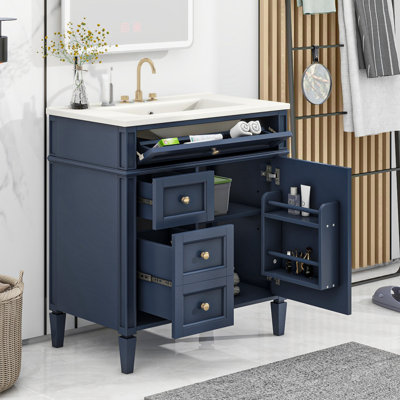 Meuble-lavabo moderne 30 "avec lavabo supérieur