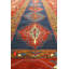 Tapis unique rouge / bleu / rouille 3 pi 10 po x 7 pi 9 po Zeychoir