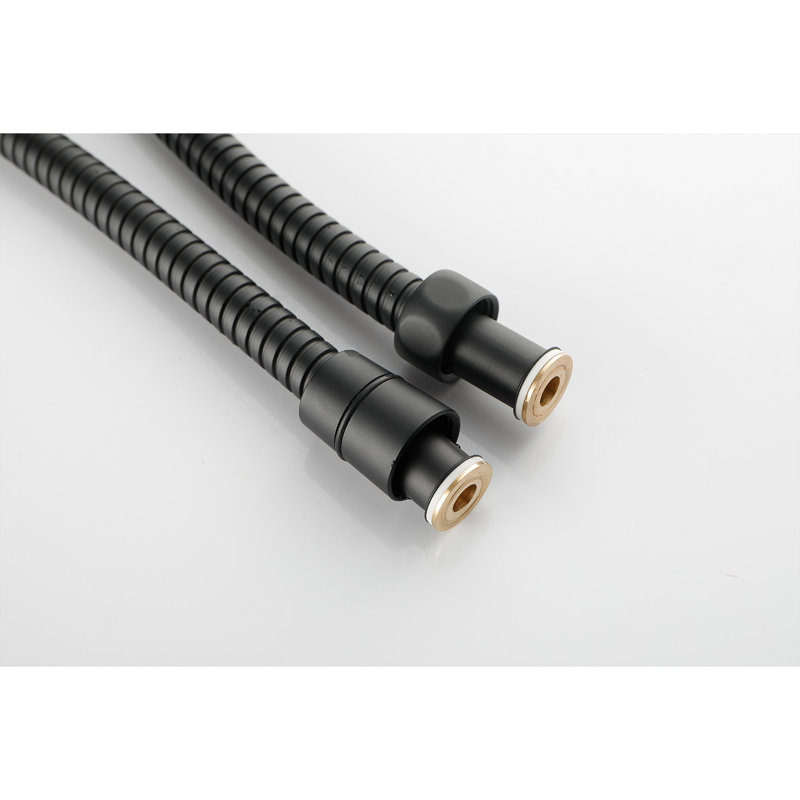 28-Inch Slide Bar Handheld Shower With 59-Inch Hose, Matte Black Bathroom Coalition, Adjustable Head For Potent Water , Nozzles, Rust- Stainless Steel Highlight, Forceful Trickle, Rust