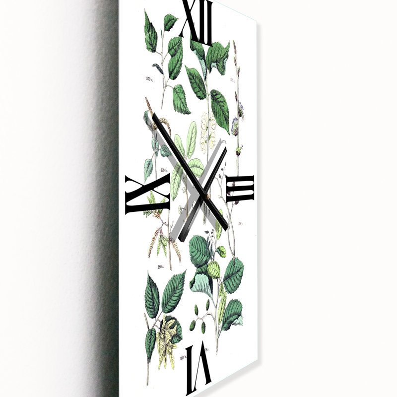 Horloge murale rétro Vintage Botanicals, Grand