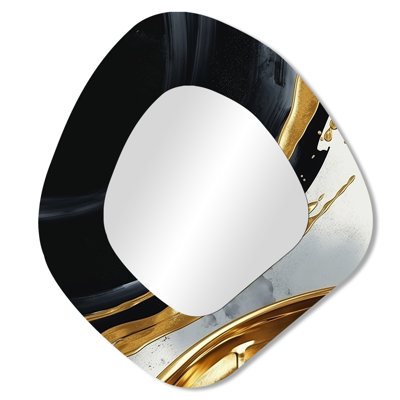 Cade - Abstract Marble 3D Shapes Irregular Modern Large Wall Mirror
