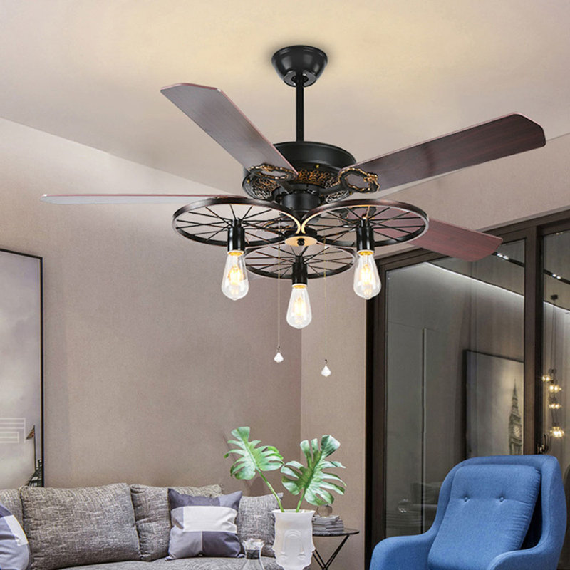 Rustic Ceiling Fan With Light