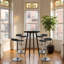 Swivel Upholstered Adjustable Height Counter Stool with Metal Frame