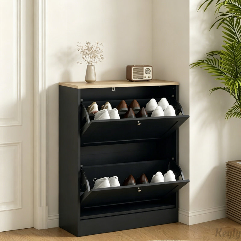 Armoire à chaussures étroite avec tablettes réglables (8 à 12 paires)