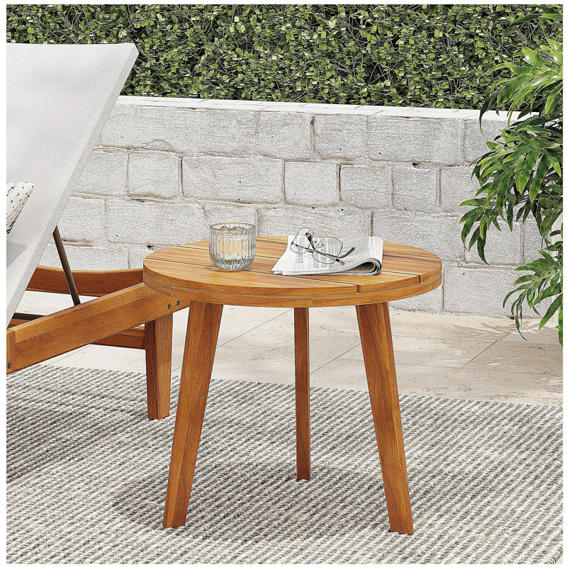 Table d'appoint ronde en acacia