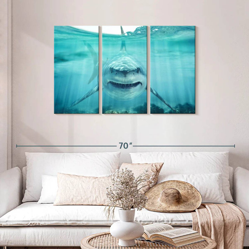 Predatory White Shark, 28" H x 45" W