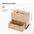 Wood Rattan 2 Drawer Lateral File Cabinet with Lock