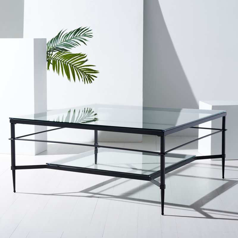 Vera Glass Coffee Table, Black