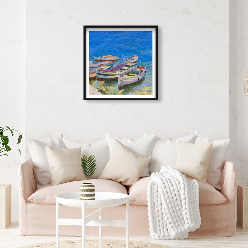 Lakeside Tranquility Canvas Transportation Print by Oliver Gal, 31.5"H x 31.5"W, Black Frame
