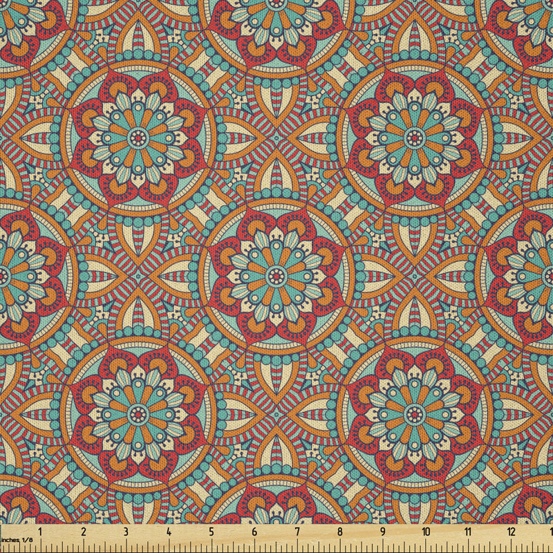 Davut Oriental Flower Blooming Petals Multi-Purpose Fabric