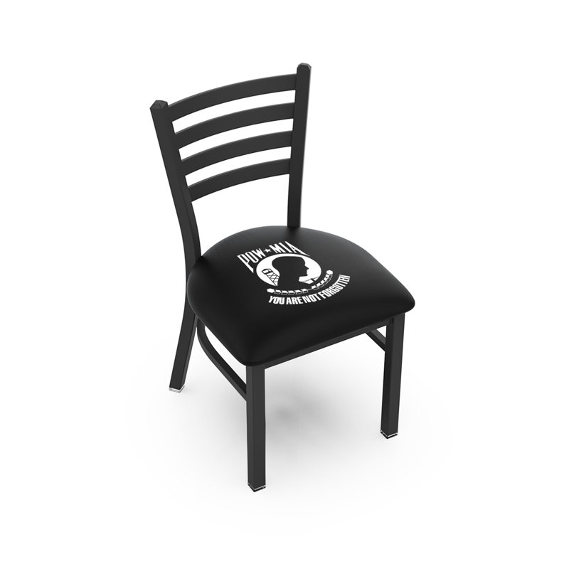 Chaise de salle à manger rembourrée avec forces armées américaines, POW/MIA (prisonniers de guerre / portés disparus)