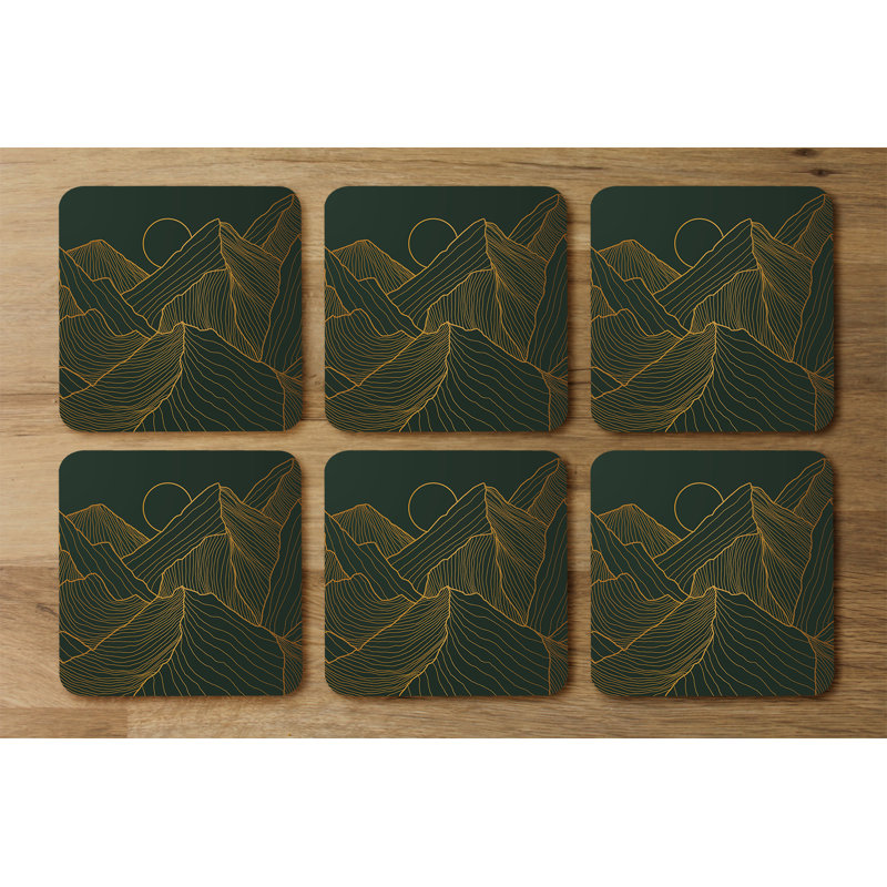 Square 6 Piece Coaster Set