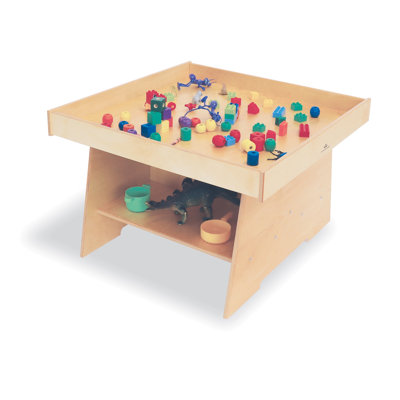 Kids Solid Wood Square Interactive Table