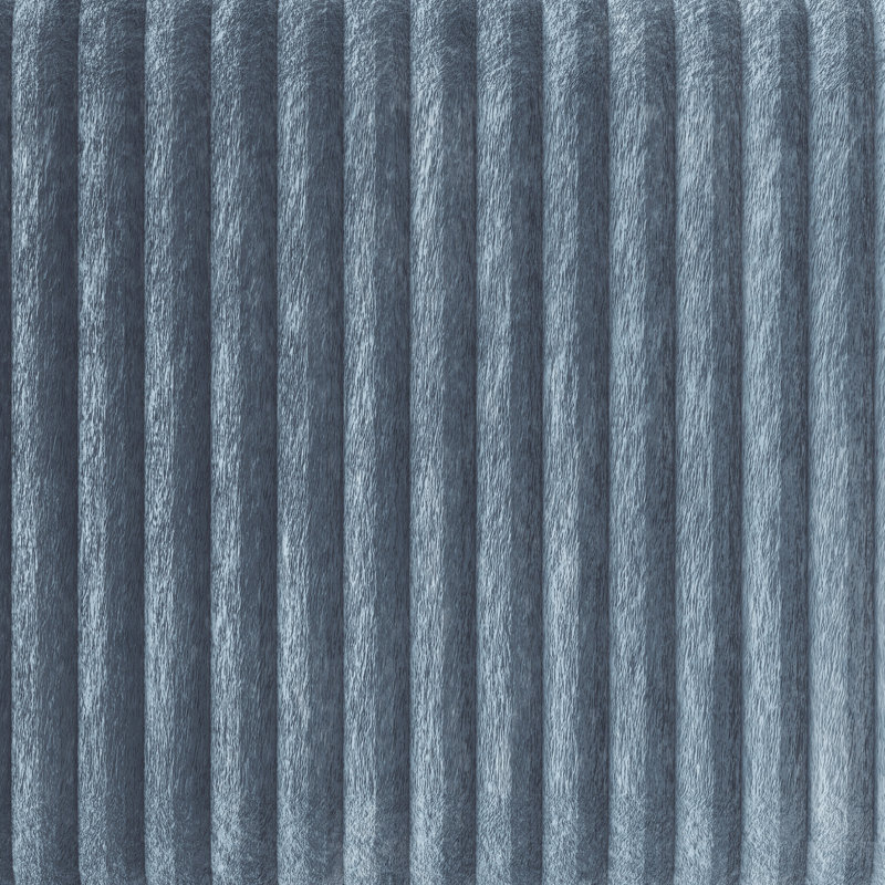Lit tapissier standard à profil bas Anaika Corduroy, Complète, Bleu clair