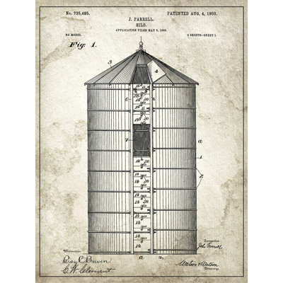 Silo brevet - reproduction sur toile tendue