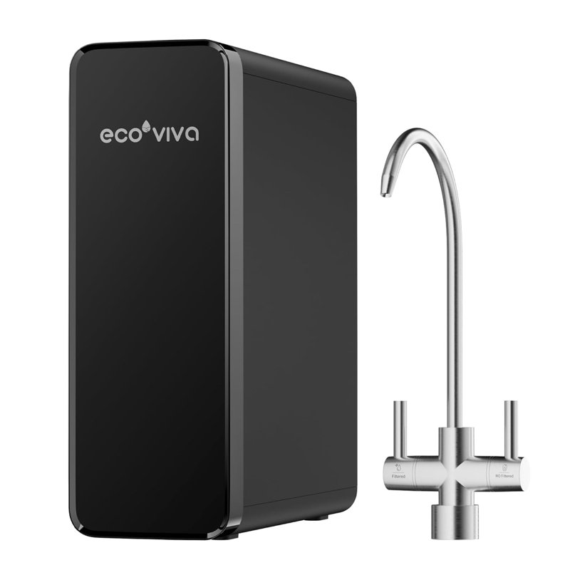 Under Sink Water Filter Reverse Osmosis System Water Filtration System with 8-Stage RO Filter, 600 GPD, High Efficiency, Reduce PFAS, RO & Filtered Water Options