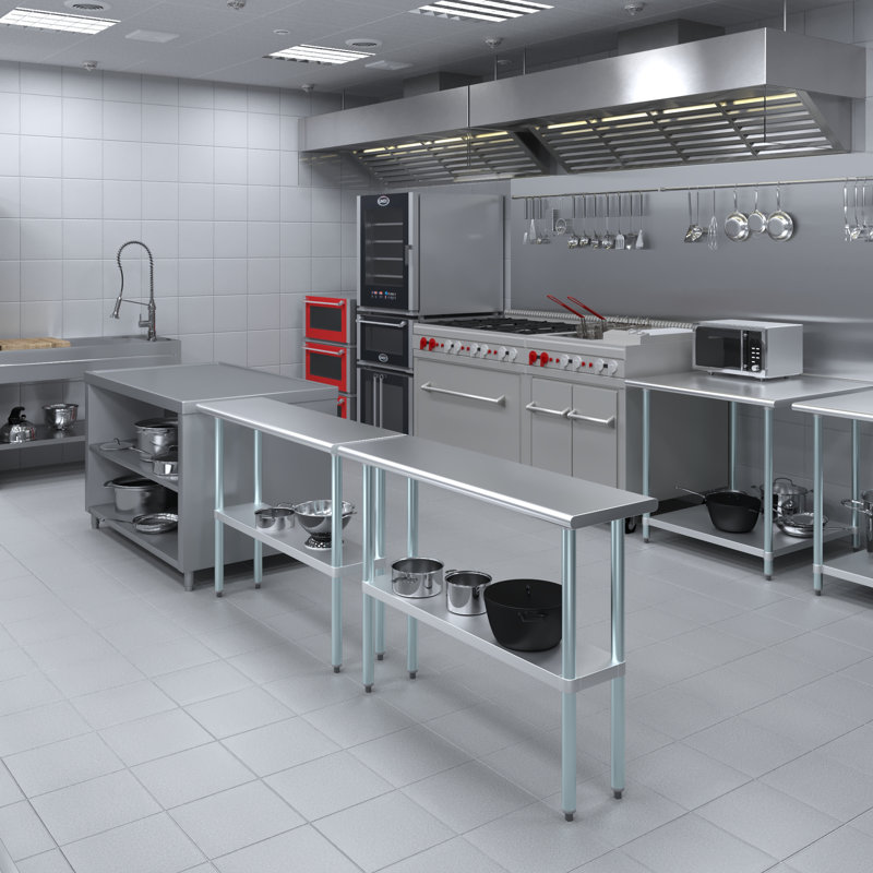 Stainless Steel Top Workbench, 35" H x 48" W x 14" D