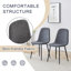 Ensemble de table et de chaises.Une table de salle à manger rectangulaire rétro minimaliste avec un dessus spécialement texturé et des pieds en métal. Combinée avec des chaises en tissu de lin.-1534048470-1534048469-1534048471