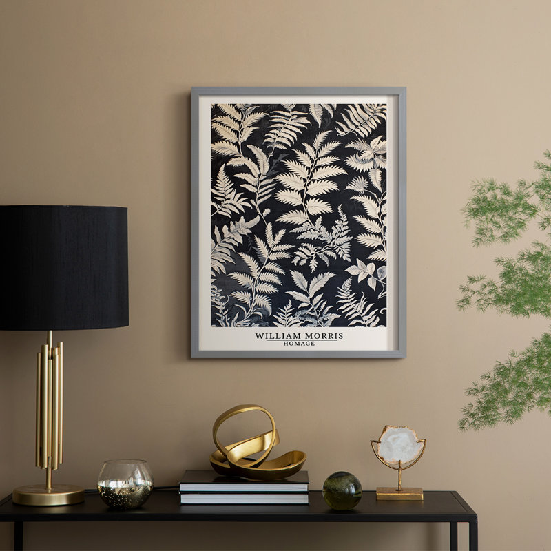 Imprimé encadré en bois massif de la série DCCXCV III de la série WILD, H 30 po x l 24 po, Gris