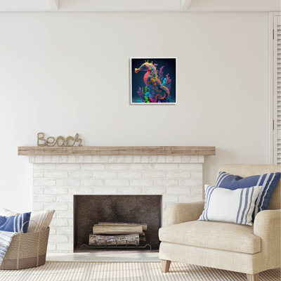 «Au-457-Giclee, abstrait, hippocampe, teintes vives» par CyberGeek Design, impression