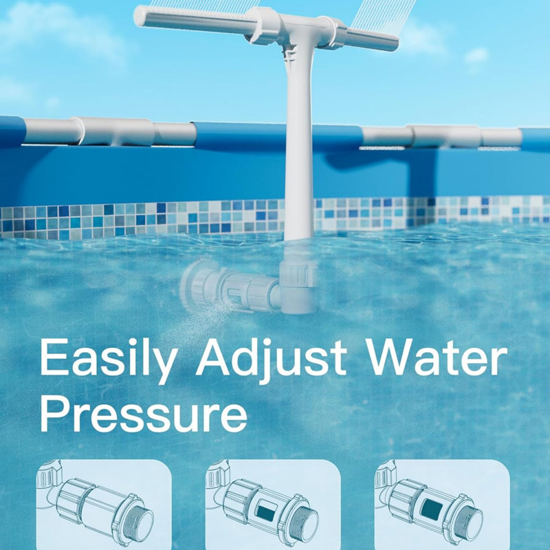 Upgrade Your Pool Experience: 2025 Height Adjustable Dual Spray Pool Fountain With 360° Rotating Waterfall For Above Ground And In-Ground Pools - Perfect For Summer Cooling And Relaxation