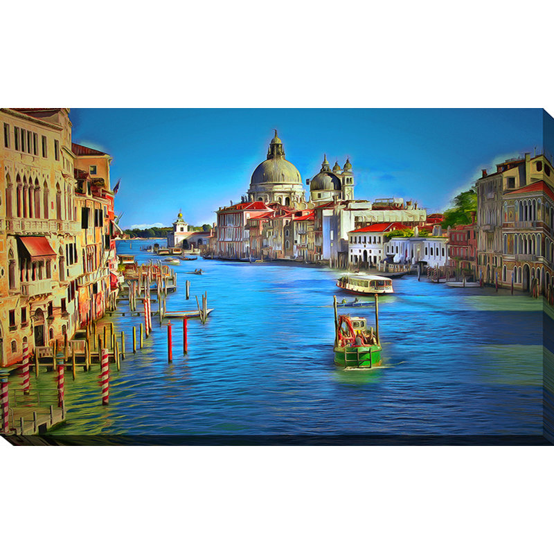 « venice grand canal », reproduction sur toile tendue, H 18 po x l 30 po x P 1 po