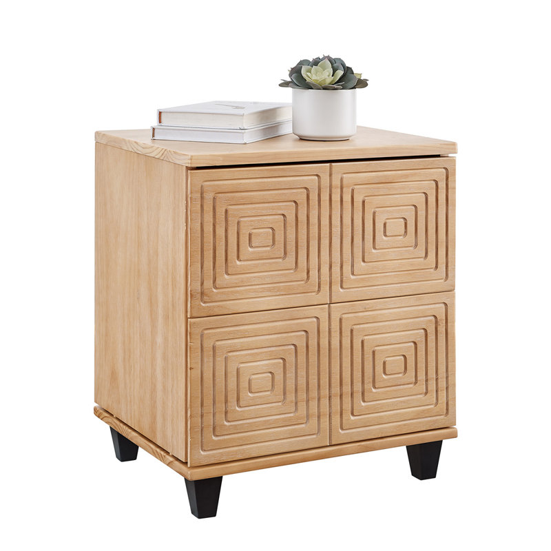 Davar 18.11'' W Nightstand, Beige