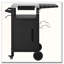 Chariot de barbecue 33,9 po avec abattant et housse imperméable 33,9 po