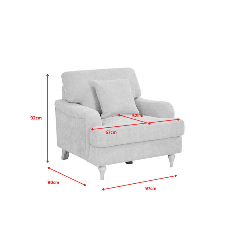 Elmeta Upholstered Armchair, Green Velvet