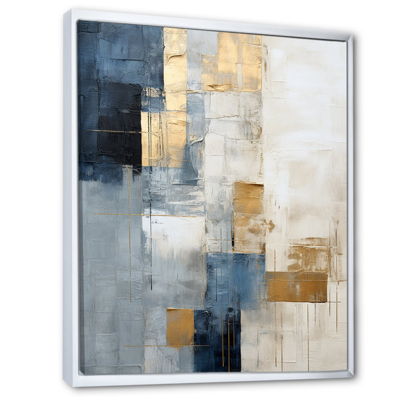 Beige et or, paysage d'hiver simple - reproductions d'art murales abstraites, H 32 po x l 24 po x P 1 po
