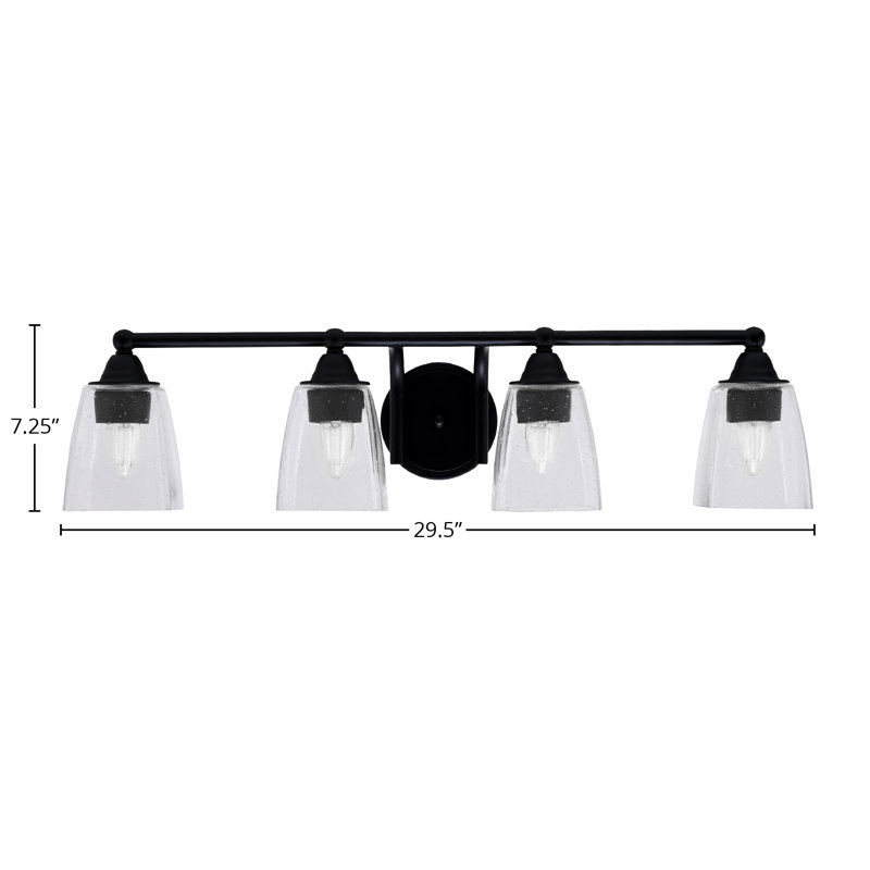 Barre d'éclairage de salle de bain 4 lumières Aquan