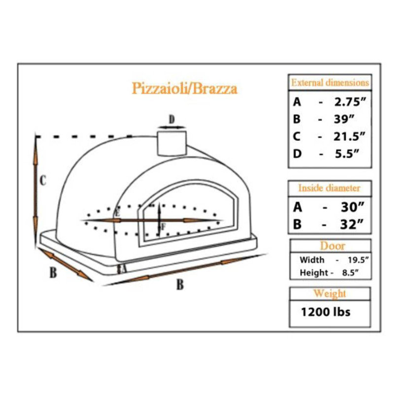 Traditional Brick Wood-Fired Outdoor Pizza Oven